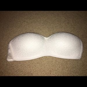 White Lace Strapless Bra